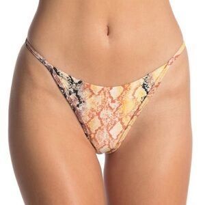 L SPACE 'Jay' High Leg Bitsy Brazilian Bikini Bottoms Pretty in Python